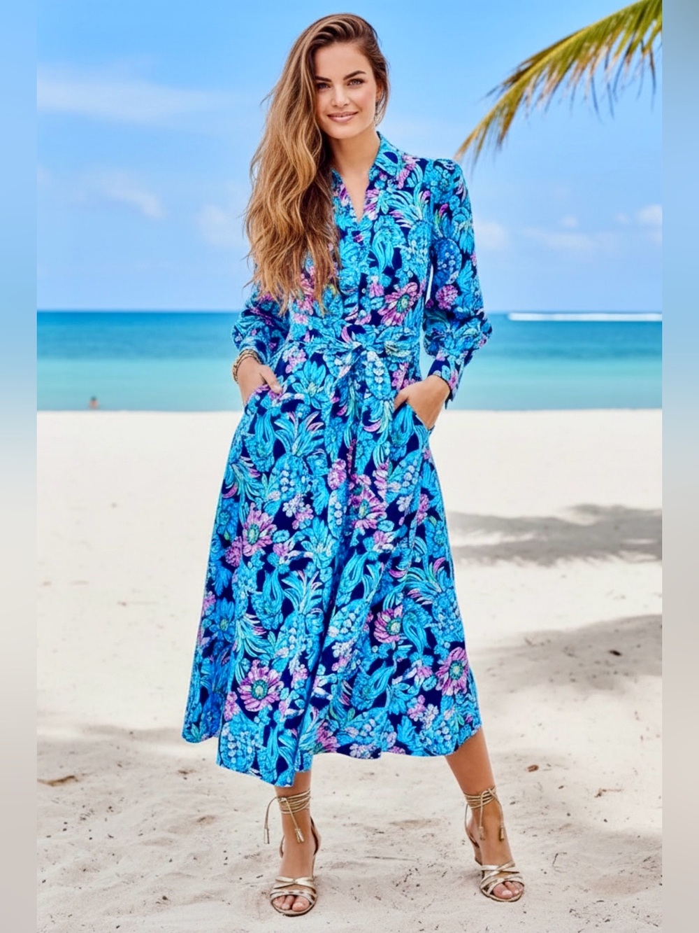 Lilly Pulitzer NWT Mira Stretch Shirtdress Pineapple Paradise $228 Size 00